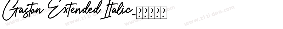 Gaston Extended Italic字体转换